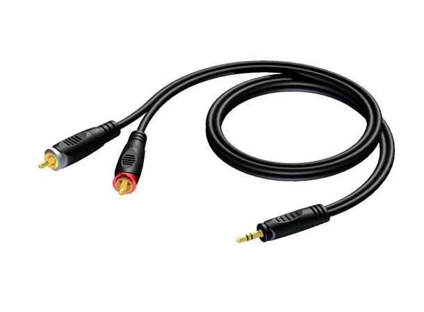 Procab CLA711/5 minijack-2x Rca 5m Jack 3.5mm Han stereo-2x RCA 5m 